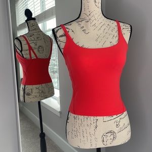 Lululemon fire red crop tank top